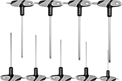 YATO YT-05615 Professional HEX T-key set with handle of S2 steel Allen Key Set