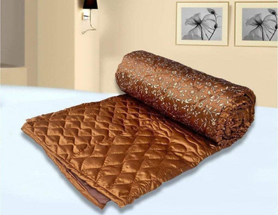 Indcrown Self Design Single Comforter for  Heavy Winter(Silk, Multicolor)