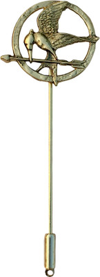 FURE Hunger Games Mockingjay Arrow Lapel Pin Brooch(Gold)