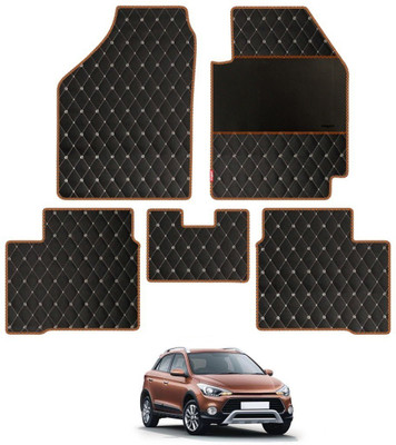 elegant Leatherite Standard Mat For  Hyundai i20 Active(Black, Orange)