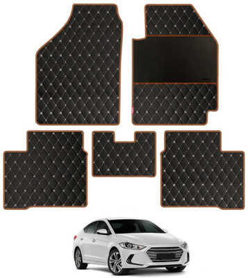elegant Leatherite Standard Mat For  Hyundai Elantra(Black, Orange)