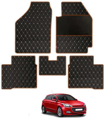 elegant Leatherite Standard Mat For  Hyundai Elite i20(Black, Orange)