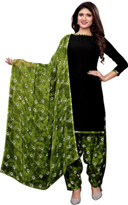 Saara Poly Crepe Printed, Geometric Print Salwar Suit Material(Unstitched)