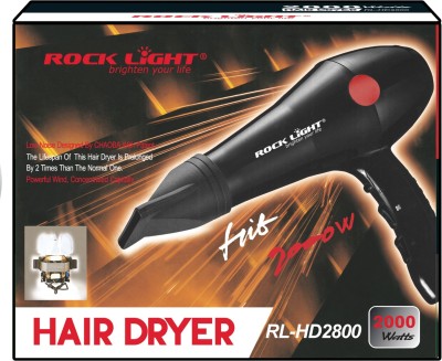 Rocklight RL-HD2800 Hair Dryer(2000 W, Black)