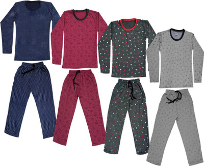 KAVYA Boys & Girls Casual T-shirt Track Pants(Grey)