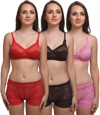 LoveBeauty Women T-Shirt Lightly Padded Bra(Red)