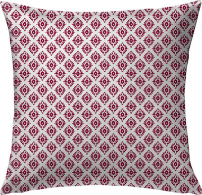OASIS Polyester Fibre Motifs Cushion Pack of 1(Red)