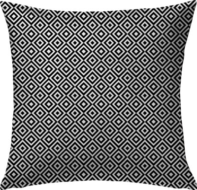 OASIS Polyester Fibre Nature Cushion Pack of 1(Black)