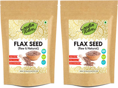 Creative Nature Combo Pack of Flax Seed | Alsi - Linum Usitatissimum With Omega 3 and Anti Oxidant (100 Gram Each Pack) Raw Seed Seed(100 per packet)