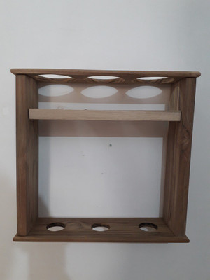 PeachCherry Classic Wine Bottle holder Wooden Wall Shelf(Number of Shelves - 1, Brown)