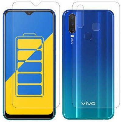 WowSimp Front and Back Tempered Glass for Vivo Y15, Vivo Y17, Vivo Y12, Vivo U10(Pack of 1)