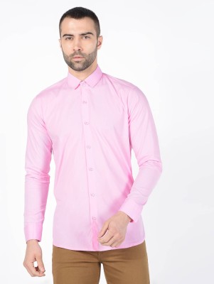 Lee Cross Men Solid Casual Pink Shirt