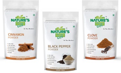 Nature's Precious Gift Cinnamon Powder, Black Pepper Powder & Clove Powder - 100 GM Each(3 x 100 g)