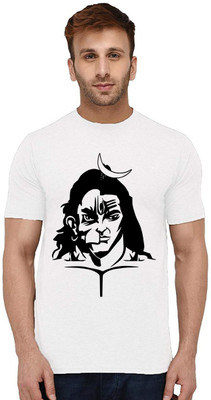 Aseria Printed Men Round Neck White T-Shirt