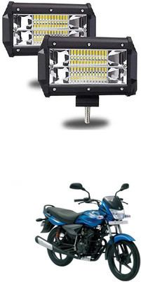 PRTEK LED 72 Watt 5 Inch Spot Beam Lamp 2 Pcs White Universal 064 Fog Lamp Motorbike LED for Bajaj (12 V, 72 W)(Platina 125, Pack of 2)