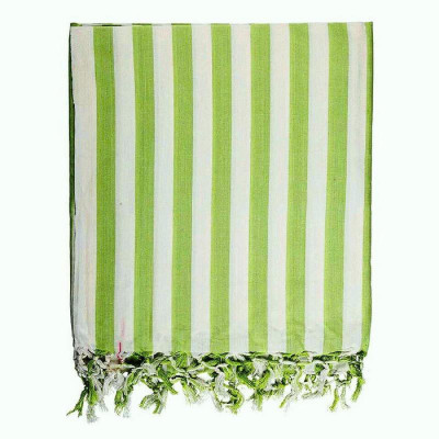walk heart Striped Single Top Sheet for  AC Room(Cotton, Multicolor)