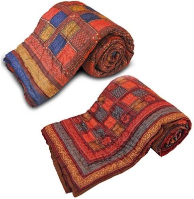 Indcrown Self Design Single Comforter for  Heavy Winter(Cotton, Multicolor)