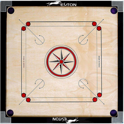 exton Carrom Board 1.5*1.5 81.28 cm Carrom Board(Beige, Black)