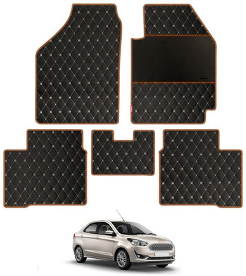 elegant Leatherite Standard Mat For  Ford Aspire(Black, Orange)