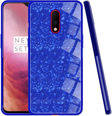 CASE CREATION Back Cover for Oneplus 7 (2019)(Blue, Grip Case, Pack of: 1)