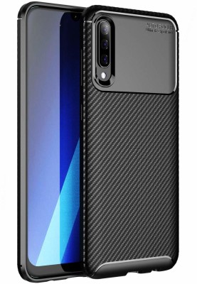 sadgatih Back Cover for Samsung Galaxy A70s (Black) Rugged Shockproof Carbon Fibre Slim Armour Back Cover Case(Multicolor, Dual Protection, Silicon, Pack of: 1)