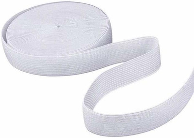 elastica Knitted White Elastic(5 m)