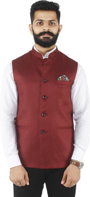 Amogue Sleeveless Solid Men Jacket
