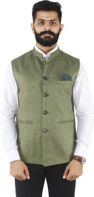 Amogue Sleeveless Solid Men Jacket