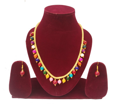 Shining Angel Brass Gold-plated Multicolor Jewellery Set(Pack of 1)