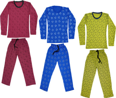 Indistar Girls Casual T-shirt Track Pants(Light Green)