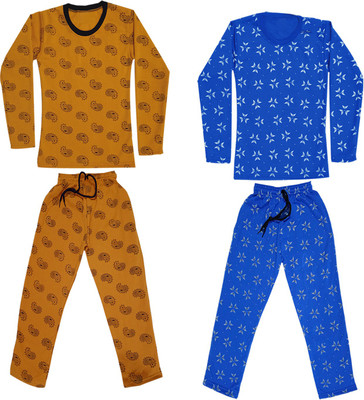 IndiWeaves Boys & Girls Casual T-shirt Track Pants(Blue)