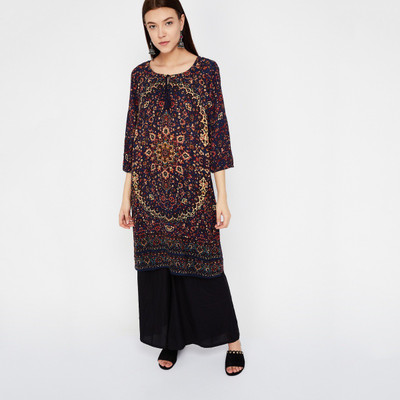 Lifestyle - Melange Women Printed Straight Kurta(Multicolor)