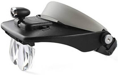 SHUANG YOU Headband Led Head Light Magnifier Magnifying Glass 4 Lens 1.2X, 1.8X, 2.5X, 3.5X Magnifier(Multicolor)