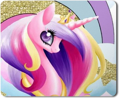 feeling hub cute unicorn cartoon print (rubber) mousepad Non Slip Base Mousepad(Multicolor)