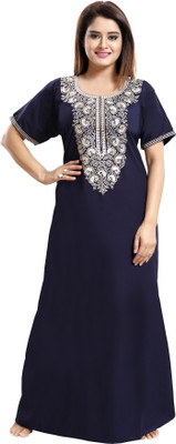 Lovira Women Nighty(Blue)