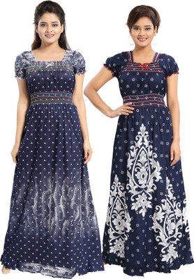 INNER BEATS Women Nighty Set(Multicolor)