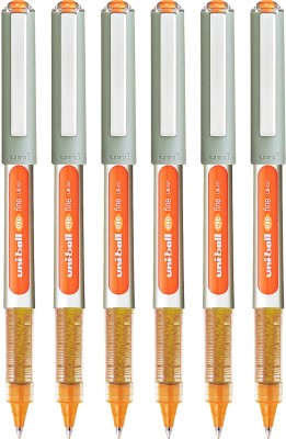 uni-ball Eye UB 157 Roller Pen | Comfortable Grip | For School & Office | Roller Ball Pen(Pack of 6, Ink Color - Orange)