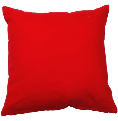 OASIS Polyester Fibre Solid Cushion Pack of 1(Red)
