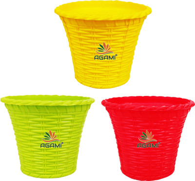 AGAMI Plant Container Set(Pack of 3, Plastic)