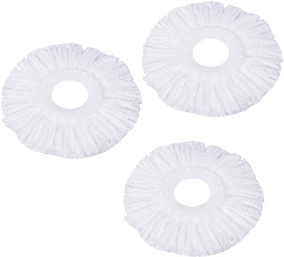 MIDRIB MIDRIB MOP REFILL AND REPLACEMENT OF MOP HEAD REFILL (PACK OF 3) Wet & Dry Mop(White)