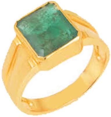 CLEAN GEMS Natural Square Emerald (Panna)Gemstone 8.25 Ratti or 7.50 Carat for Male & Female Panchdhatu ring Alloy Ring