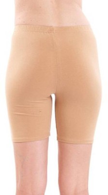 DRAXSTAR TRENDS Solid Women Beige Regular Shorts