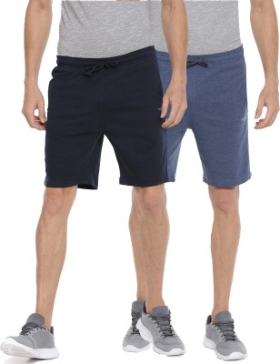 Force NXT Solid Men Dark Blue, Blue Casual Shorts