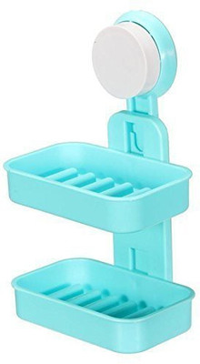 SEAHAVEN Double Layer Soap Holder Plastic-PACK-1(Blue)