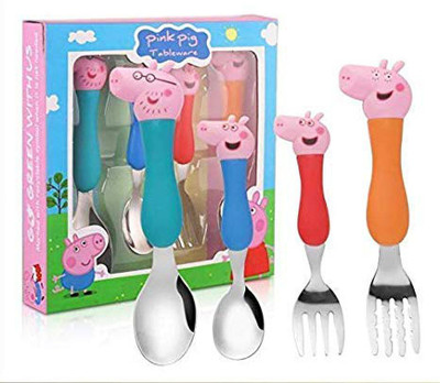 efforwave pink pig Stainless Steel Table Spoon Set(Pack of 4)