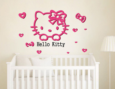 Littlebuds 90 cm Kitty Stickers Removable Sticker(Pack of 1)