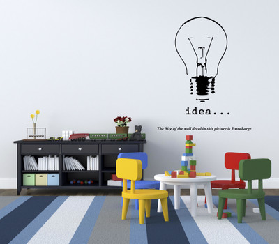 PEACOCKRIDE 60 cm Idea.. I Motivational Self Adhesive Sticker(Pack of 1)