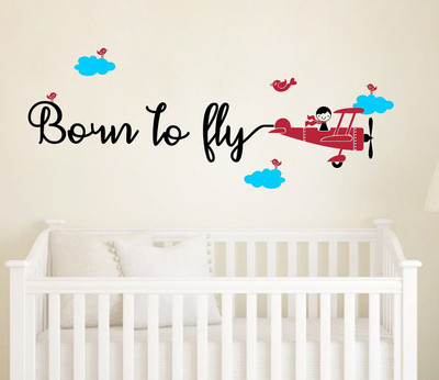 Littlebuds 120 cm Born To Fly Removable Sticker(Pack of 1)