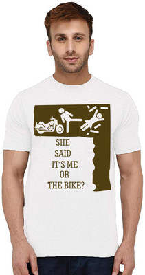 Aseria Printed Men Round Neck White T-Shirt