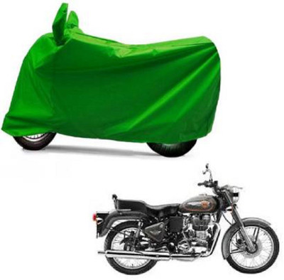 AK Star Waterproof Two Wheeler Cover for Royal Enfield(Bullet 500, Green)